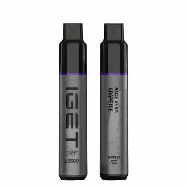 IGET HOT 5500 Puffs Aloe Vera Grape Ice