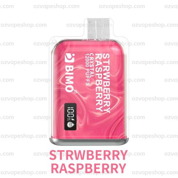 BIMO Crystal 12k Puffs- Strawberry Raspberry