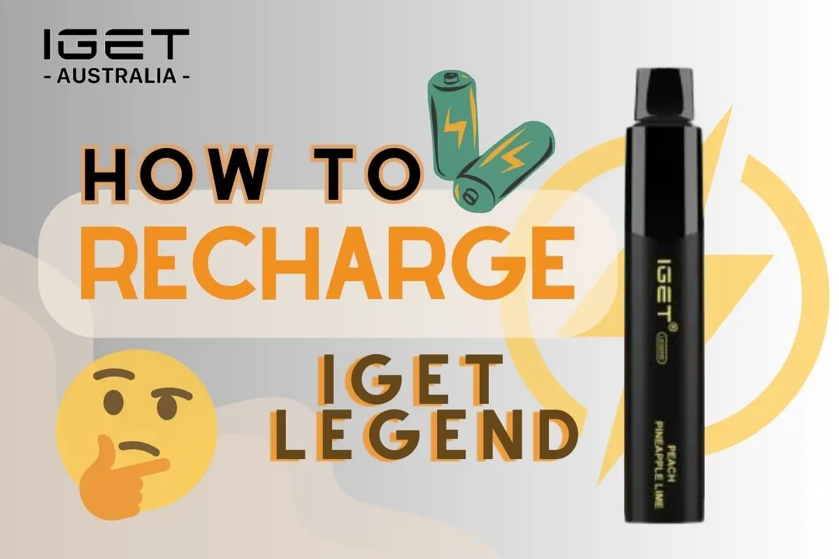 A collection of IGET Legend disposable vapes in various option arrangements