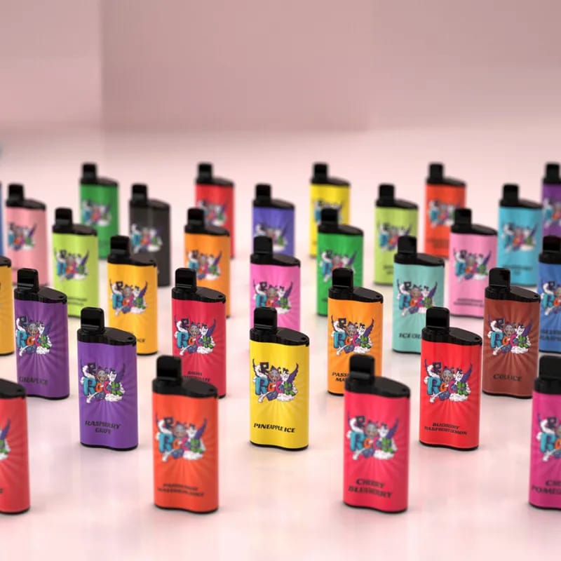 A display of various IGET disposable vape products