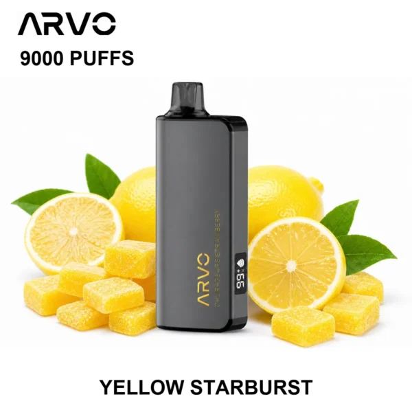 ARVO 9000 PUFFS - Yellow Starburst